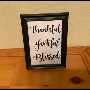 Farmhouse Thankful Greatful Blessed picture 5x7 w/frame